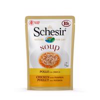 24x85g Schesir Cat Soup nedves macskatáp- Csirke & tök