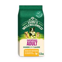 1,5kg James Wellbeloved Superfoods Adult Dog Hypoallergenic pulyka & kel, quinoa száraz kutyatáp