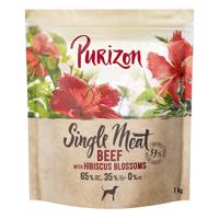 1 kg Purizon száraz kutyatáp 10% árengedménnyel! - Single Meat marha & hibiszkuszvirág