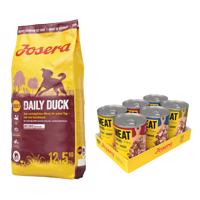 12,5kg Josera Daily Duck száraz kutyatáp+6x400g Josera Meatlovers Menü nedves kutyatáp mix ingyen