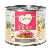12x200g Feringa Classic Meat Menü bárány & marha konzerv nedves macskatáp 15% árengedménnyel