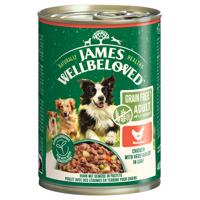 12x400g Adult Dog Grain Free Hypoallergenic James Wellbeloved csirke csirke pástétom nedves kutyatáp