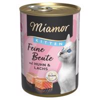 12x400g Miamor Feine Beute Kitten Csirke & lazac nedves macskatáp