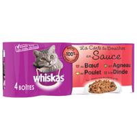 12x400g Whiskas La Carte húsválogatás szószban nedves macskatáp