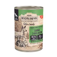 12x400g Wiejska Zagroda Dog nedves kutyatáp - Szarvas nyúllal