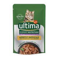 12x70g Ultima Cat Expert Nutrition Difficult Appetite tonhal & csirke nedves macskatáp 2+1 ingyen