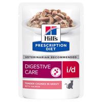 12x85g Hill’s Prescription Diet i/d Digestie Care lazac nedves macskatáp 10+2 ingyen