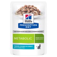 12x85g Hill’s Prescription Diet Metabolic tengeri hal nedves macskatáp 10+2 ingyen