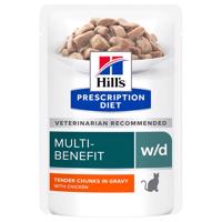 12x85g Hill’s Prescription Diet w/d csirke nedves macskatáp 10+2 ingyen