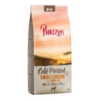 1kg Purizon Coldpressed Mini svájci csirke & kenderolaj száraz kutyatáp rendkívüli árengedménnyel