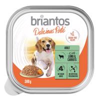 21x300g Briantos Delicious Paté Bárány & sárgarépa nedves kutyatáp 20% árengedménnyel