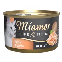 24x100g Miamor finom filék Csirke & lazac aszpikban nedves macskatáp