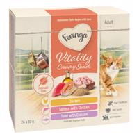 24x10g Feringa Vitality Creamy Snacks macskasnack óriási kedvezménnyel! - Vegyes csomag