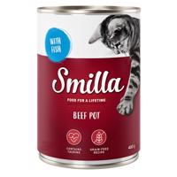24x400g Smilla marha & hal nedves macskatáp 20+4 ingyen