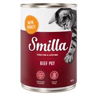 24x400g Smilla marha & pulyka nedves macskatáp 20+4 ingyen