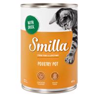 24x400g Smilla szárnyas & kacsa nedves macskatáp 20+4 ingyen