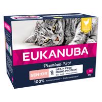 24x85g Eukanuba Grain Free Senior csirke nedves macskatáp 20+4 ingyen akcióban