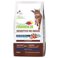 3kg Natural Trainer Cat No Grain pisztráng száraz macskatáp 2,4kg+0,6kg ingyen