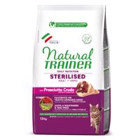 3kg Natural Trainer Cat Sterilised nyers sonka száraz macskatáp 2,4kg+0,6kg ingyen