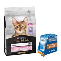 3kg PURINA PRO PLAN Delicate Adult pulyka száraz macskatáp+8x40g Dentalife macskasnack ingyen