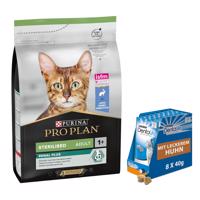 3kg PURINA PRO PLAN Sterilised Adult nyúl száraz macskatáp+8x40g Dentalife macskasnack ingyen