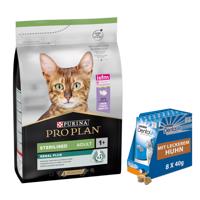 3kg PURINA PRO PLAN Sterilised Adult pulyka száraz macskatáp+8x40g Dentalife macskasnack ingyen