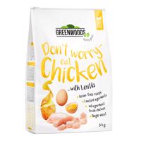 3x3kg Greenwoods csirke, lencse, burgonya & tojás száraz macskatáp