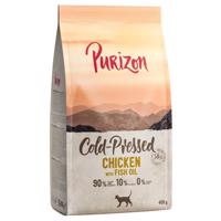 400 g Purizon Coldpressed csirke & halolaj száraz macskatáp rendkívüli árengedménnyel