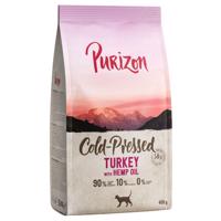 400 g Purizon Coldpressed pulyka & kenderolaj száraz macskatáp rendkívüli árengedménnyel