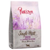 400 g Purizon Single Meat kacsa & levendulavirág száraz macskatáp rendkívüli árengedménnyel