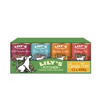 400g Lily's Kitchen gabonamentes menü kutyáknak nedves kutyatáp - Vegyes csomag (4 fajta)