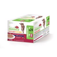 48x85g Natural Trainer Adult nedves macskatáp mix: Csirke & lazac 38+10 ingyen