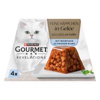 4x57g Gourmet Revelations Fine Cuts fehér hal nedves macskaeledel