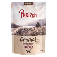 6x 70g Purizon Kitten gabonamentes nedves macskatáp - Csirkefilé pulykával