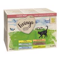 6x100g Feringa Classic Meat Menü Kitten tasakos nedves macskatáp  - Vegyes csomag I. (6 fajtával) tálcás