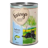 6x140g Feringa Single Meat Menü Lazac, burgonya & petrezselyem nedves macskatáp 5+1 ingyen akcióban
