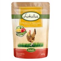6x300g Lukullus Valenciana csirke paella-rizsben & zöldség tasakos nedves kutyatáp 20% árengedménnyel