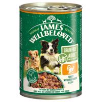 6x400g James Wellbeloved Adult Dog Grain Free Hypoallergenic pulyka pástétom nedves kutyatáp