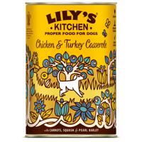 6x400g Lily's Kitchen Dinner nedves kutyatáp - Csirke & pulyka sárgarépával, sütőtökkel és gyöngyárpával