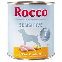 6x800g Rocco Sensitive Csirke & burgonya nedves kutyatáp 10% árengedménnyel