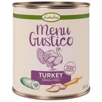 6x800gLukullus "Menu Gustico" - Pulyka, édesburgonya, cukkini & sárgarépa nedves konzerv kutyatáp