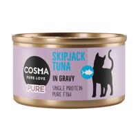 6x80g Cosma Pure Skipjack tonhal nedves macskaeledel