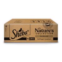 72x85g Sheba Nature's Collection szárnyasválogatás aszpikban nedves macskatáp