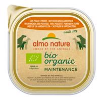 9x300g Almo Nature BioOrganic Maintenance Bio csirke & bio burgonya tálcás nedves kutyatáp 15% árengedménnyel