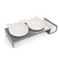 CanadianCat Company Cat Diner etetőasztal- fém, 2 x 250 ml, Ø 15 cm