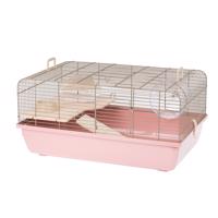 Interzoo Rex 1 kisállatketrec, pasztellrózsaszín 58x38x28,5cm, hörcsögnek