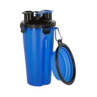 Kerbl Pet táp- & víztartó utazótállal kutyáknak - 2 x 350 ml + 250 ml utazótál