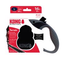 KONG Terrain visszahúzható póráz, fekete L méret, kb.50kg kutya