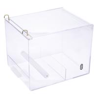 L méret: TIAKI No-Mess akril etetőtál madaraknak H20xSz25xM20cm